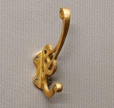 Golden Brass Nostalgic Entryway Coat Wall Hooks